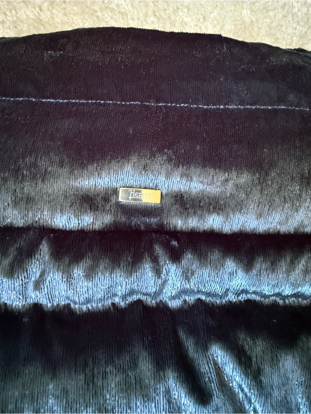 Herno blue Quilted shimmer Puffer Jacket size 44 - Picture 6 of 6